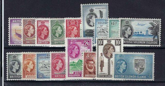 Image of British Solomon Islands/Solomon islands SG 82/96 UMM British Commonwealth Stamp